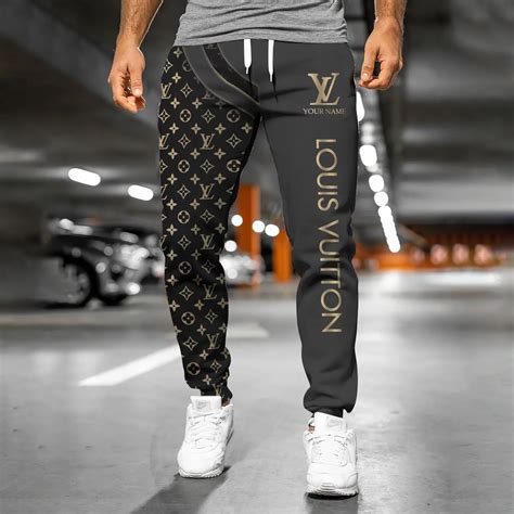 lv sweatpants|Lv denim pants.